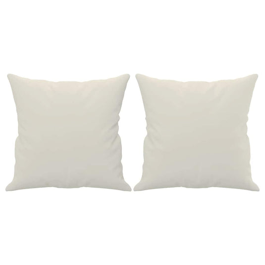 Vidaxl sierkussens 2 st 40x40 cm fluweel crèmekleurig