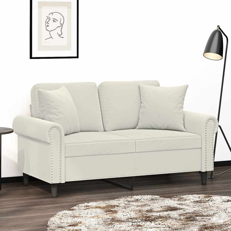 Load image into Gallery viewer, Vidaxl sierkussens 2 st 40x40 cm fluweel crèmekleurig
