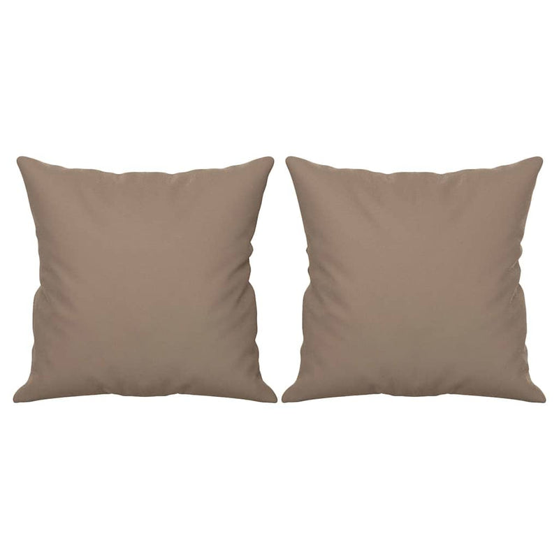 Load image into Gallery viewer, Vidaxl sierkussens 2 st 40x40 cm microvezelstof taupe
