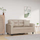 Vidaxl sierkussens 2 st 40x40 cm microvezelstof crèmekleurig