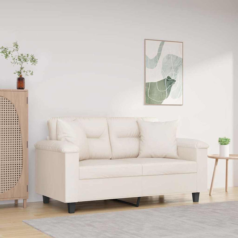 Load image into Gallery viewer, Vidaxl sierkussens 2 st 40x40 cm microvezelstof beige
