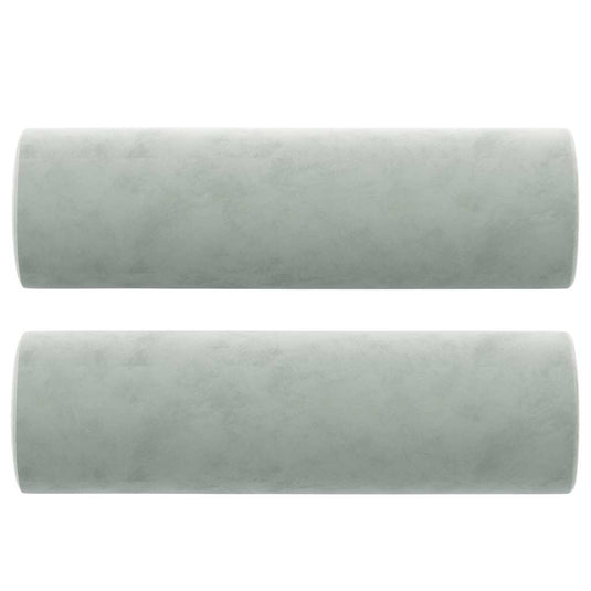 Vidaxl sierkussens 2 st 15x50 cm fluweel lichtgrijs