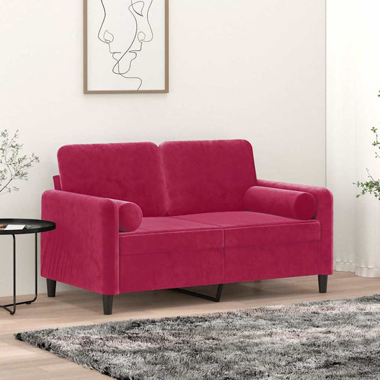 Vidaxl sierkussens 2 st 15x50 cm fluweel wijnrood