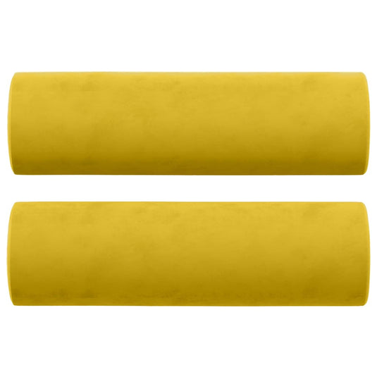 Vidaxl sierkussens 2 st 15x50 cm fluweel geel