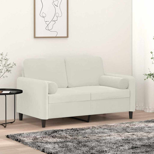 Vidaxl sierkussens 2 st 15x50 cm fluweel crèmekleurig