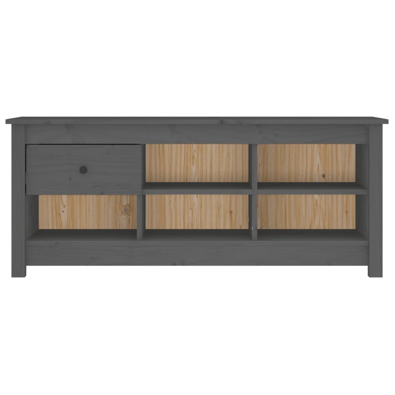 Load image into Gallery viewer, Vidaxl schoenenkast 110x38x45,5 cm massief grenenhout grijs
