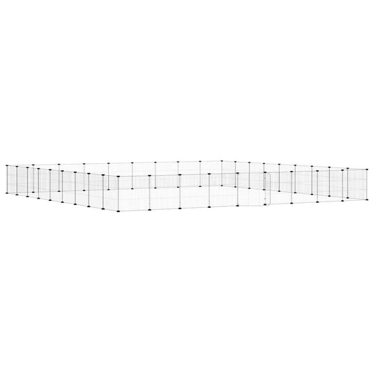 Vidaxl huisdierenkooi met deur 36 panelen 35x35 cm staal zwart