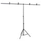 Vidaxl achtergrondstandaard t-vormig 201x60x(70-200) cm zwart