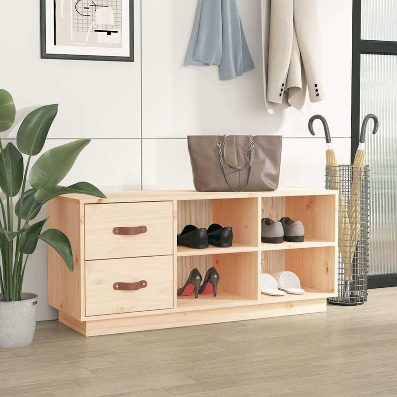 Load image into Gallery viewer, Vidaxl schoenenbank 100x34x45 cm massief grenenhout
