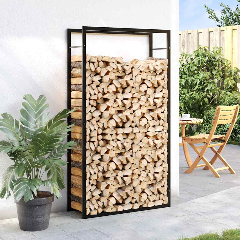 Load image into Gallery viewer, Vidaxl haardhoutrek matzwart 80x28x154 cm staal
