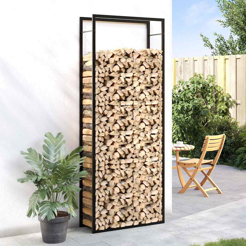 Load image into Gallery viewer, Vidaxl haardhoutrek matzwart 80x28x222 cm staal
