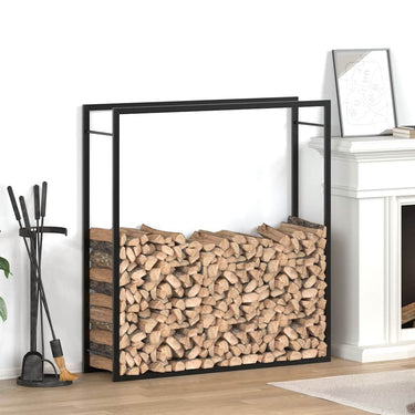 Vidaxl haardhoutrek 110x28x116 cm staal matzwart