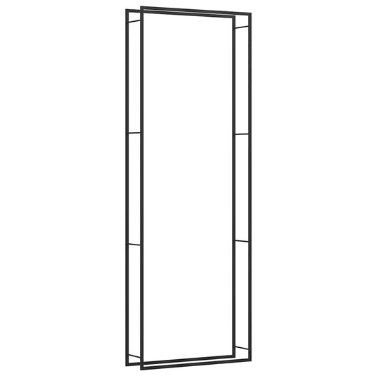 Vidaxl haardhoutrek 110x28x312 cm staal matzwart