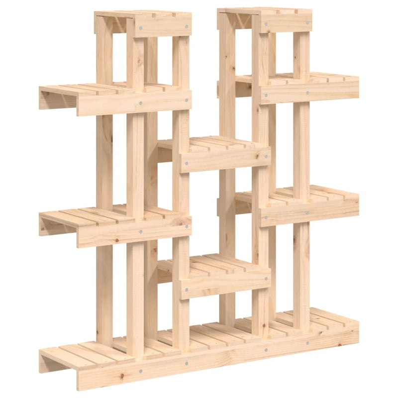 Afbeelding laden in galerijviewer, Vidaxl plantenstandaard 104,5x25x109,5 cm massief grenenhout
