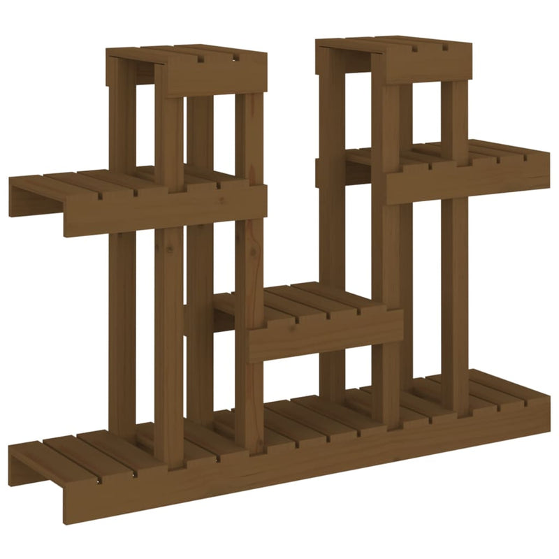 Load image into Gallery viewer, Vidaxl plantenstandaard 104,5x25x77,5cm massief grenenhout honingbruin
