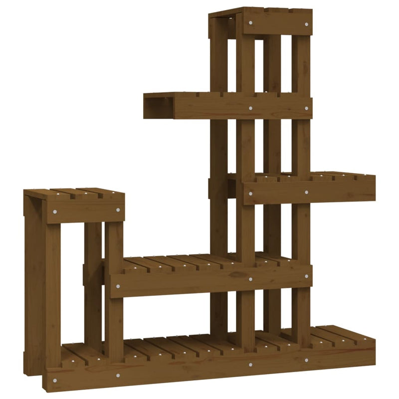 Load image into Gallery viewer, VidaXL Plantenstandaard 92x25x97 cm massief grenenhout honingbruin
