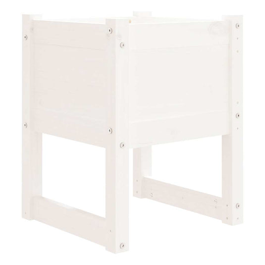 Vidaxl plantenbak 40x40x52,5 cm massief grenenhout wit