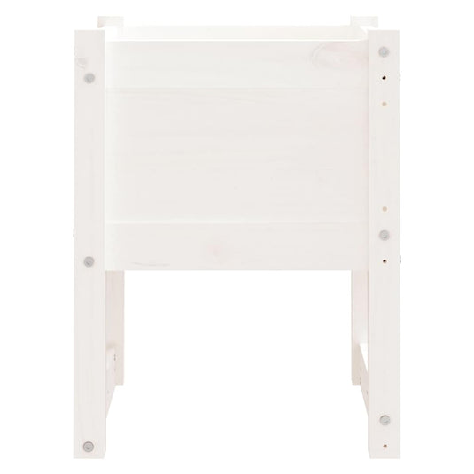 Vidaxl plantenbak 40x40x52,5 cm massief grenenhout wit