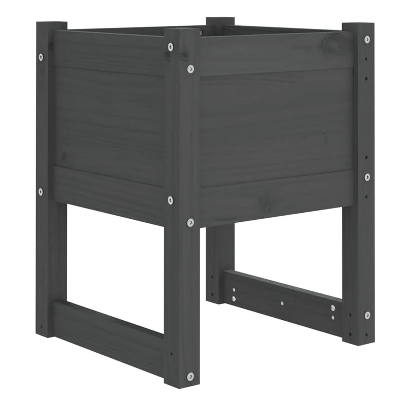Load image into Gallery viewer, Vidaxl plantenbak 40x40x52,5 cm massief grenenhout grijs
