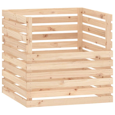 Vidaxl compostbak 80x80x78 cm massief grenenhout