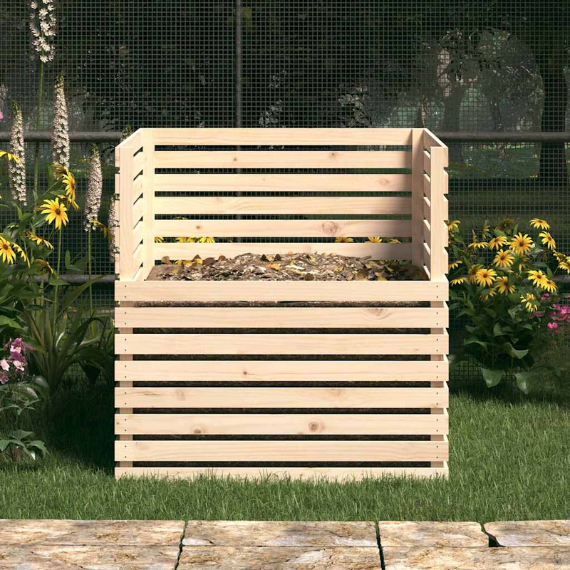 Load image into Gallery viewer, Vidaxl compostbak 100x100x102 cm massief grenenhout
