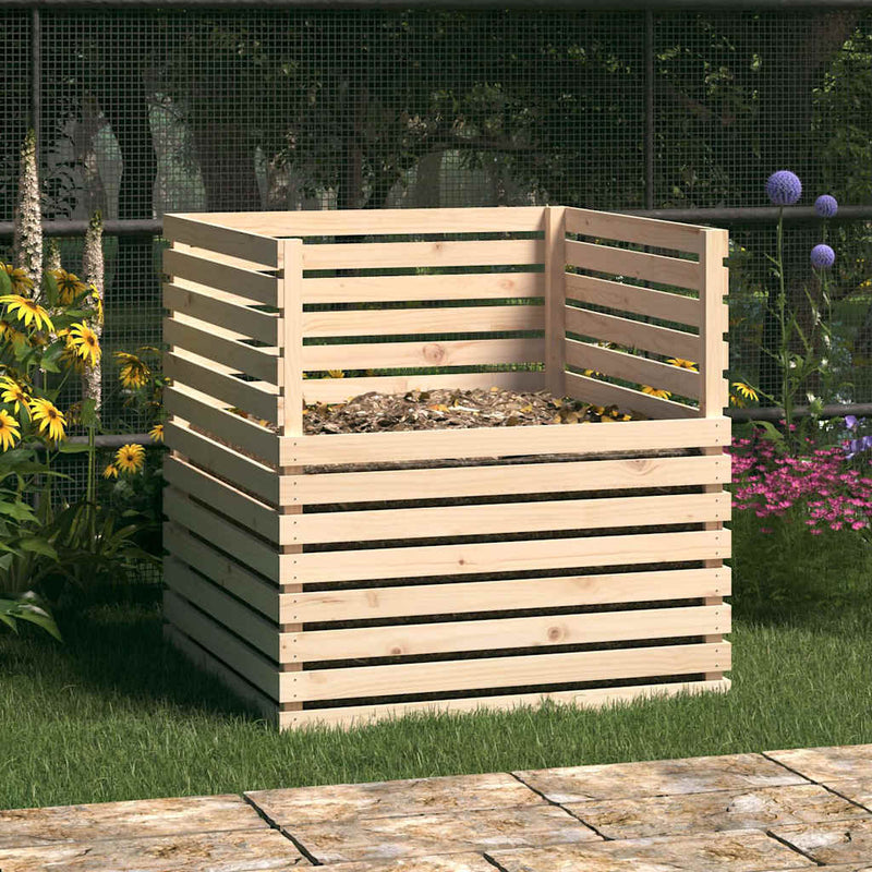 Load image into Gallery viewer, Vidaxl compostbak 100x100x102 cm massief grenenhout
