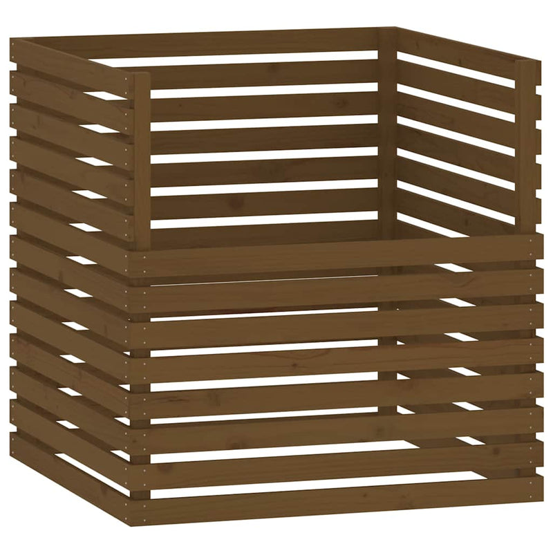 Load image into Gallery viewer, Vidaxl compostbak 100x100x102 cm massief grenenhout honingbruin

