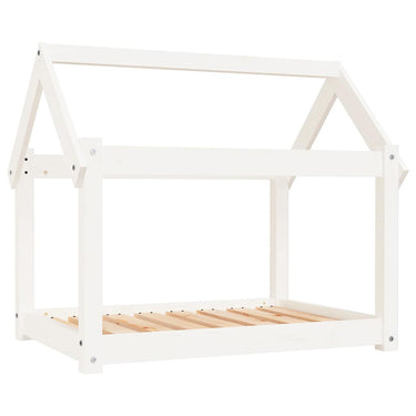 Vidaxl hondenbed 81x60x70 cm massief grenenhout wit