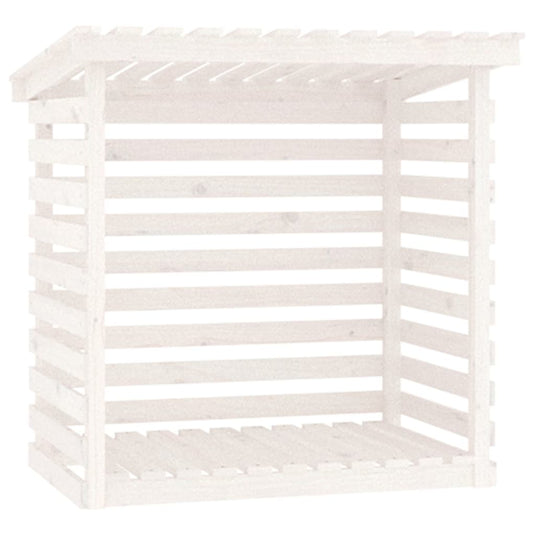 Vidaxl haardhoutrek 108x73x108 cm massief grenenhout wit
