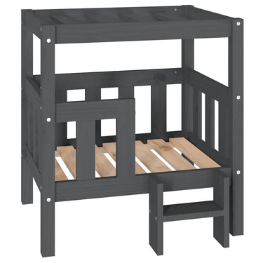 Vidaxl hondenmand 65,5x50,5x70 cm massief grenenhout grijs