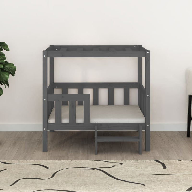 Load image into Gallery viewer, Vidaxl hondenmand 95,5x73,5x90 cm massief grenenhout grijs
