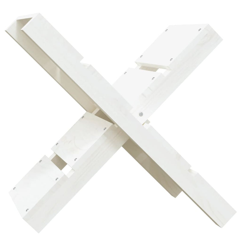 Load image into Gallery viewer, Vidaxl houtblokhouder 47x39,5x48 cm massief grenenhout wit
