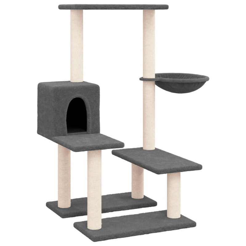 Load image into Gallery viewer, Vidaxl kattenmeubel met sisal krabpalen 94,5 cm donkergrijs
