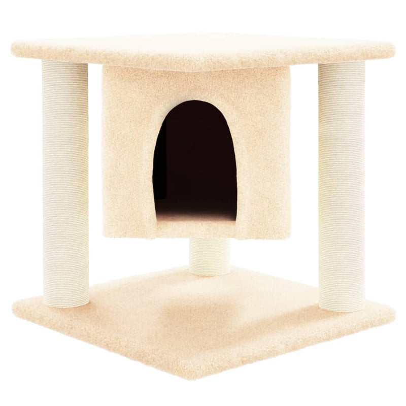 Load image into Gallery viewer, VidaXL Kattenmeubel met sisal krabpalen 37 cm crèmekleurig
