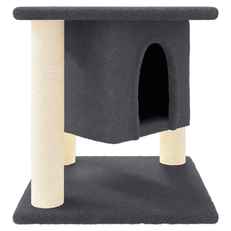 Load image into Gallery viewer, Vidaxl kattenmeubel met sisal krabpalen 37 cm donkergrijs
