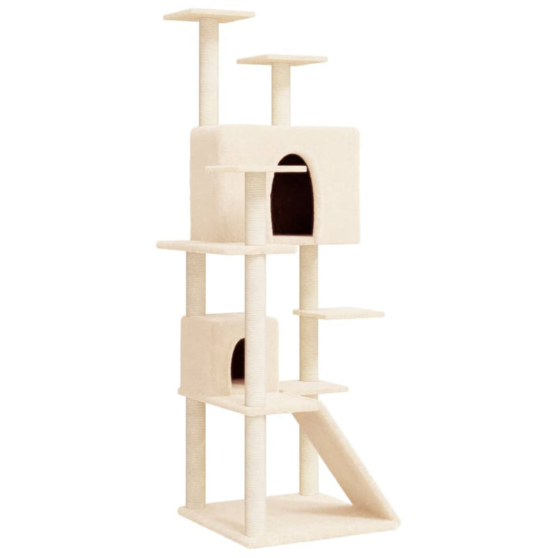 Load image into Gallery viewer, Vidaxl kattenmeubel met sisal krabpalen 153 cm crèmekleurig
