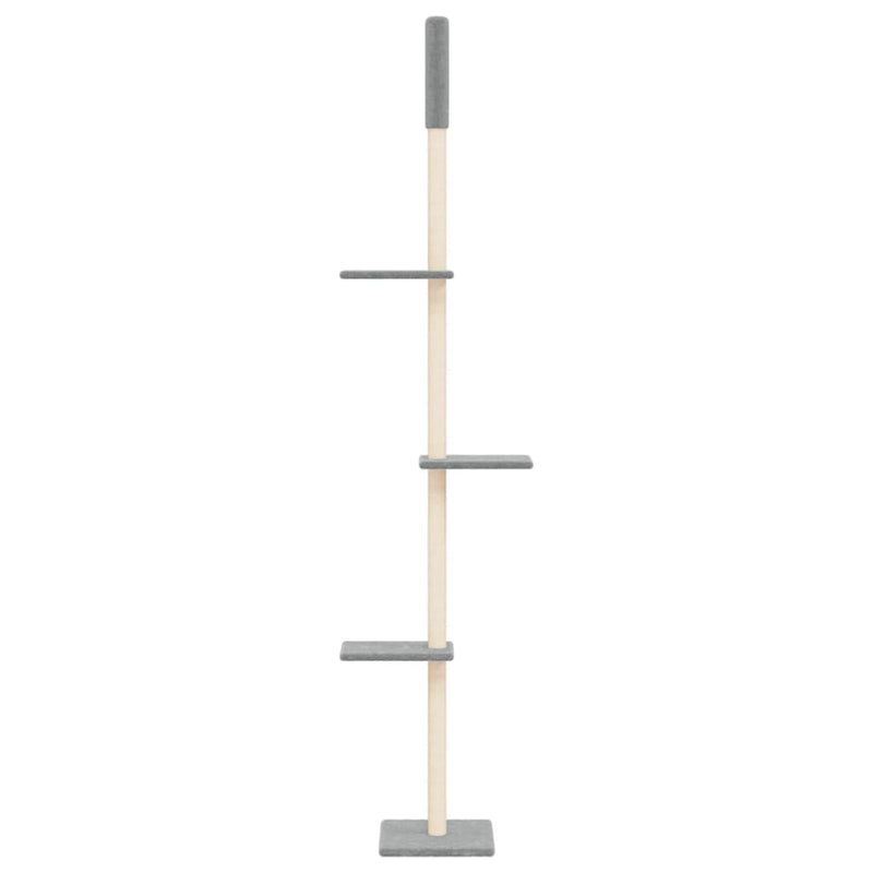 Afbeelding laden in galerijviewer, Vidaxl kattenmeubel vloer tot plafond 267,5-297,5 cm lichtgrijs
