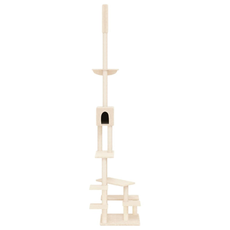 Load image into Gallery viewer, VidaXL Kattenmeubel vloer tot plafond 268,5-294,5 cm crèmekleurig
