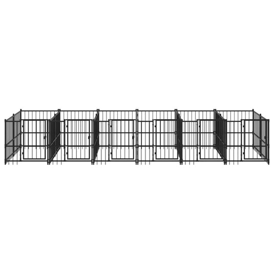 VidaXL Hondenkennel voor buiten 11,26 m² staal