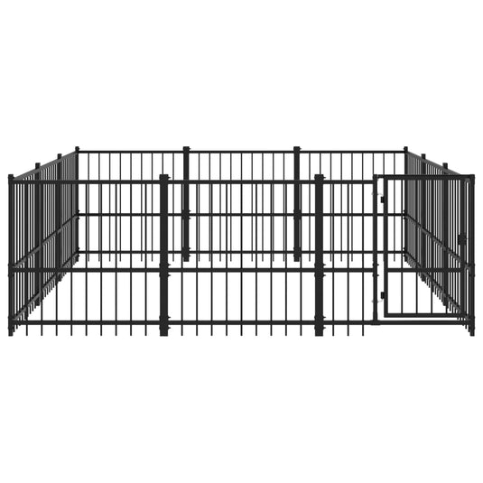 VidaXL Hondenkennel voor buiten 8,47 m² staal