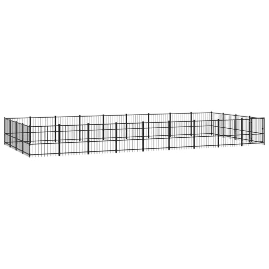 VidaXL Hondenkennel voor buiten 33,87 m² staal