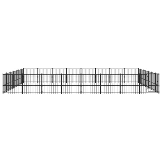 VidaXL Hondenkennel voor buiten 52,69 m² staal