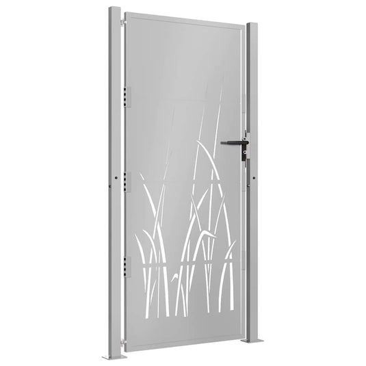 Vidaxl poort grasontwerp 100x175 cm cortenstaal