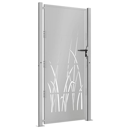 Vidaxl poort grasontwerp 105x205 cm cortenstaal