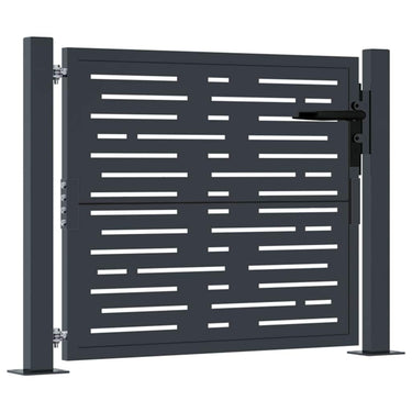 Vidaxl poort 100x75 cm met vierkantontwerp staal antracietkleurig