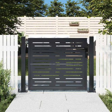 Vidaxl poort 100x100 cm met vierkant staal antracietkleurig