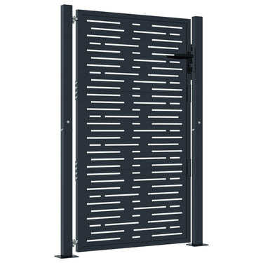 Vidaxl poort 100x125 cm met vierkant staal antracietkleurig