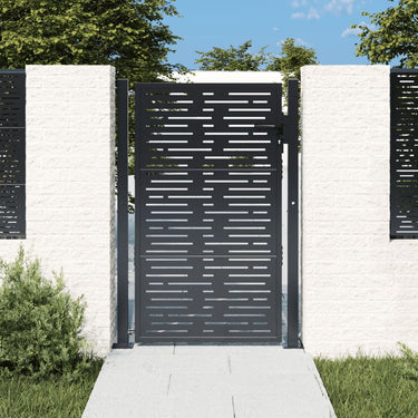 Vidaxl poort 100x125 cm met vierkant staal antracietkleurig