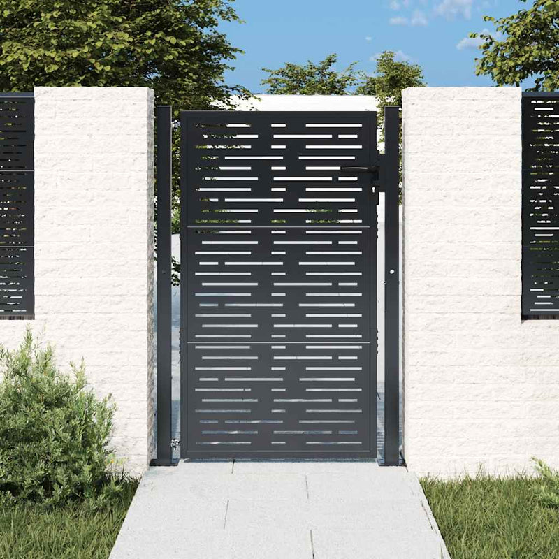 Load image into Gallery viewer, Vidaxl poort 100x150 cm met vierkant staal antracietkleurig
