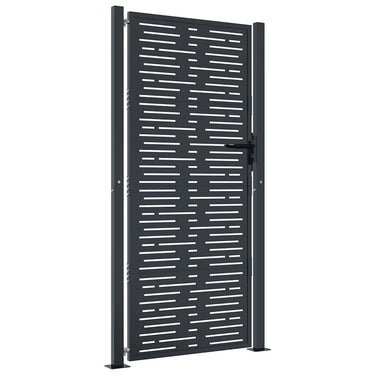 Vidaxl poort 100x175 cm met vierkant staal antracietkleurig